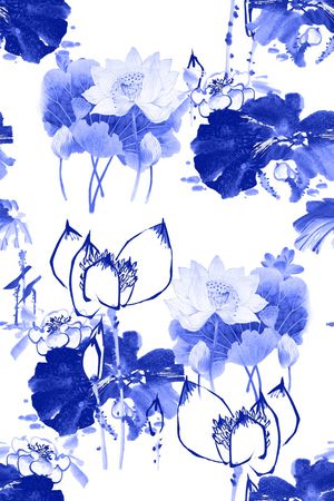 水墨风印花华亿平台图片