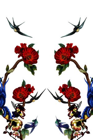 树枝印花华亿平台图片