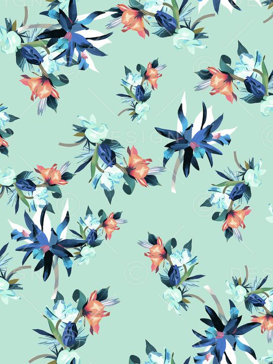 小碎花印花华亿平台图片