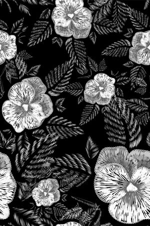 线条花卉印花华亿平台图片