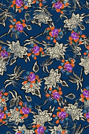 花卉印花华亿平台图片