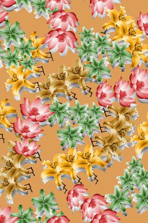 花卉印花华亿平台图片