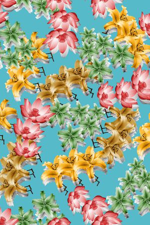 花卉印花华亿平台图片