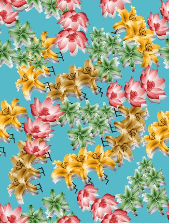 花卉印花华亿平台图片