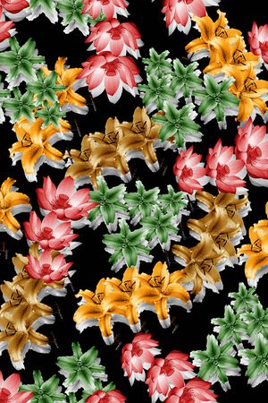 花卉印花华亿平台图片