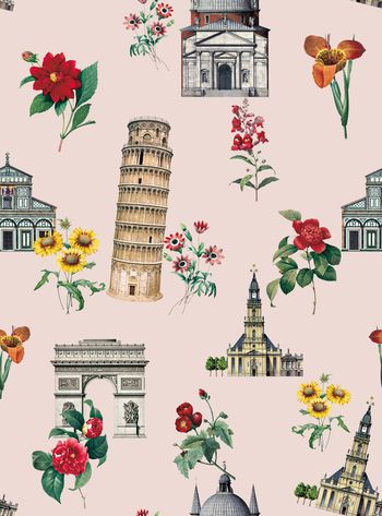 手绘花卉印花华亿平台图片