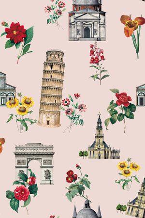 手绘花卉印花华亿平台图片