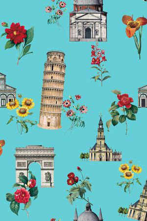 手绘花卉印花华亿平台图片