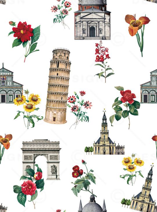 手绘花卉印花华亿平台图片