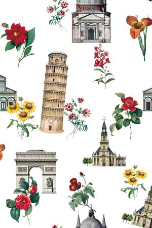 手绘花卉印花华亿平台图片