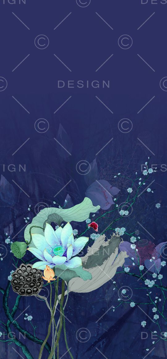 荷花印花华亿平台图片