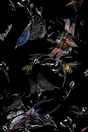 动物花卉印花华亿平台图片