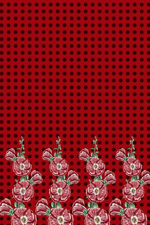 手绘花卉印花华亿平台图片