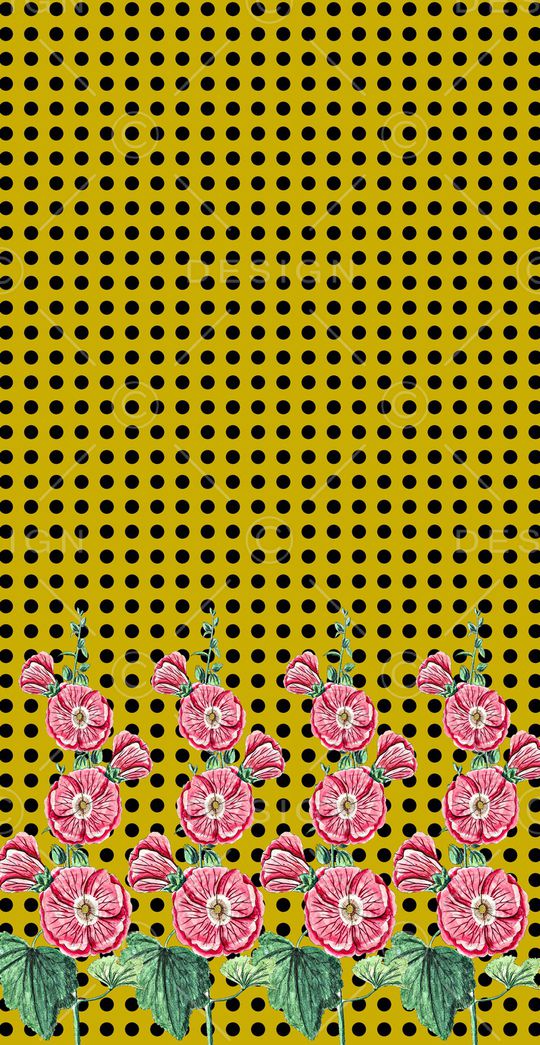 手绘花卉印花华亿平台图片