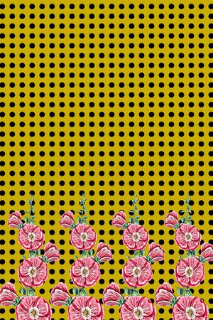 手绘花卉印花华亿平台图片