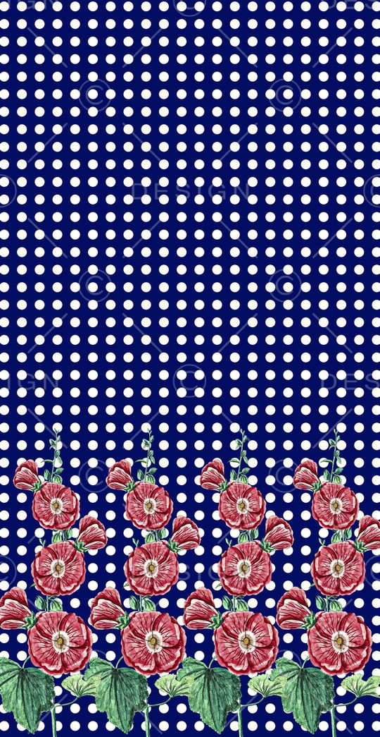 手绘花卉印花华亿平台图片