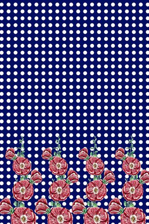 手绘花卉印花华亿平台图片