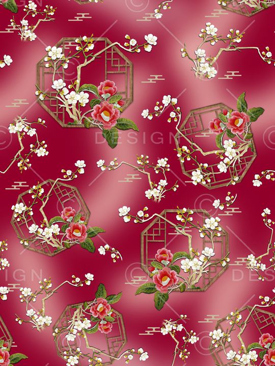 梅花印花华亿平台图片