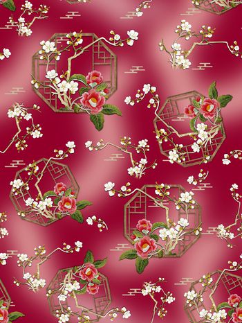 梅花印花华亿平台图片