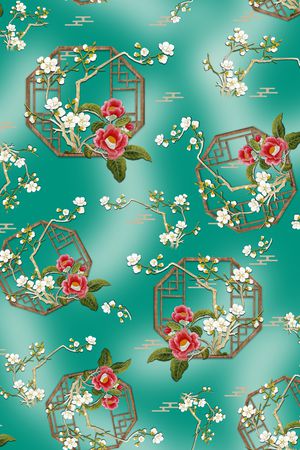 梅花印花华亿平台图片