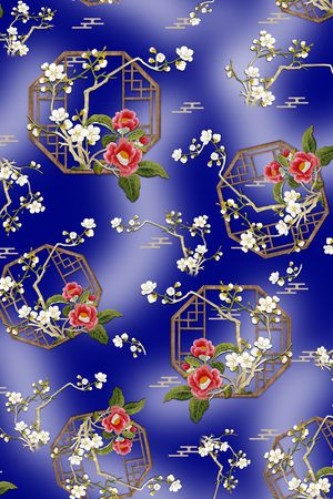 梅花印花华亿平台图片