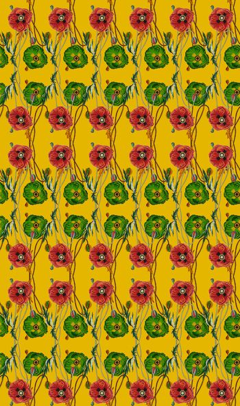 手绘花卉印花华亿平台图片