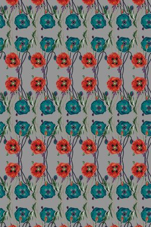 手绘花卉印花华亿平台图片