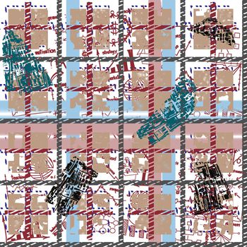 格子印花华亿平台图片