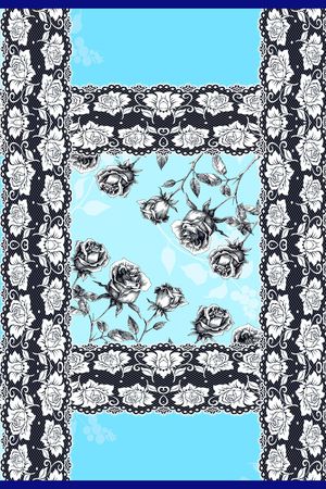 玫瑰花印花华亿平台图片