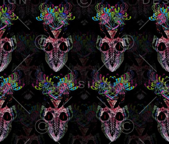 骷髅印花华亿平台图片