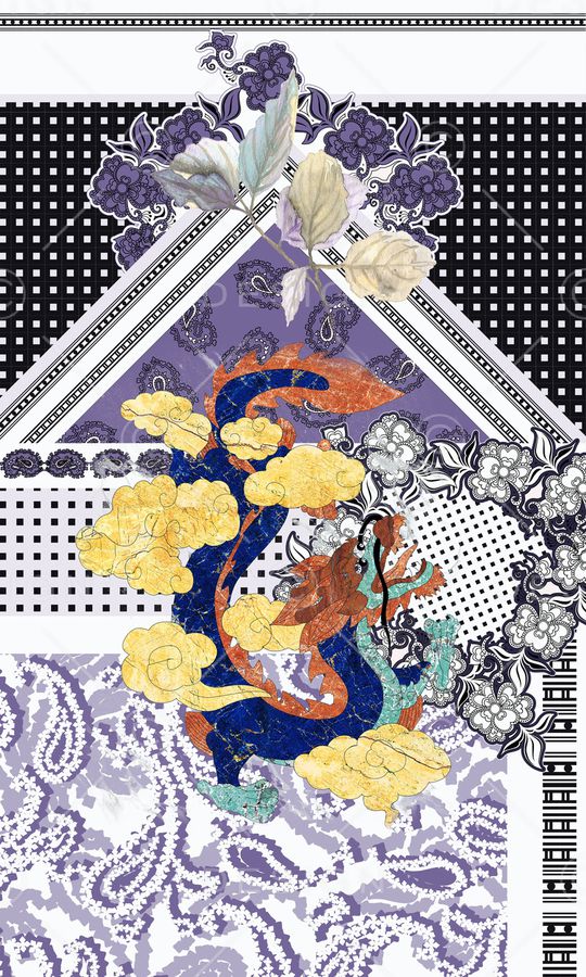 抽象印花华亿平台图片