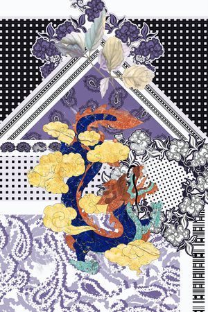 抽象印花华亿平台图片