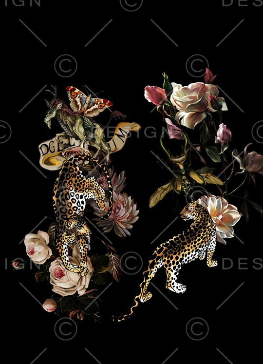 动物花卉印花华亿平台图片