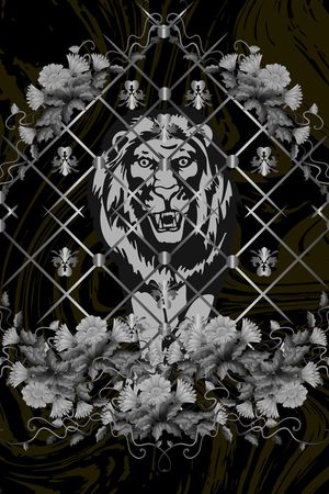 狮子印花华亿平台图片