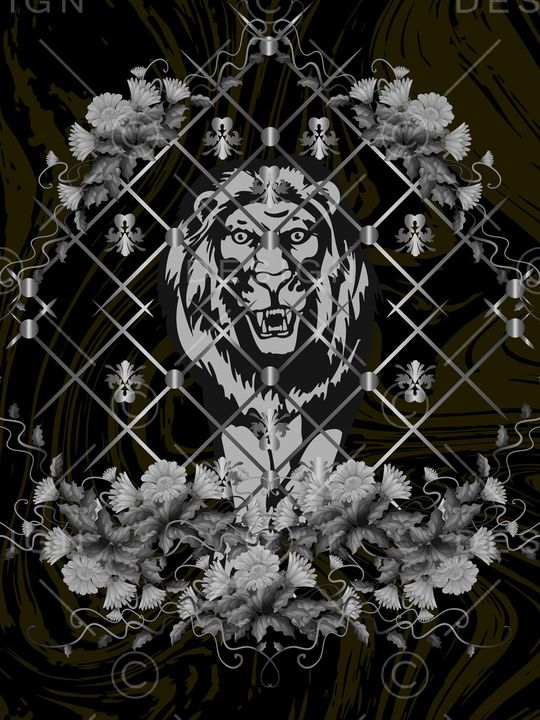 狮子印花华亿平台图片