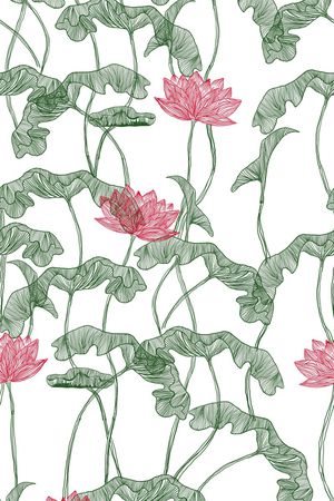 清爽底花卉印花华亿平台图片