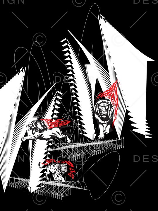 线条印花华亿平台图片