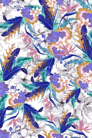 棕榈树印花华亿平台图片