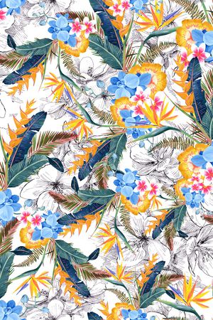 棕榈树印花华亿平台图片