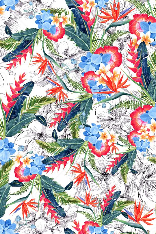 棕榈树印花华亿平台图片