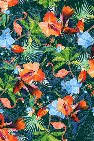 棕榈树印花华亿平台图片