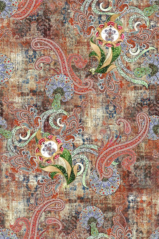 卷草印花华亿平台图片