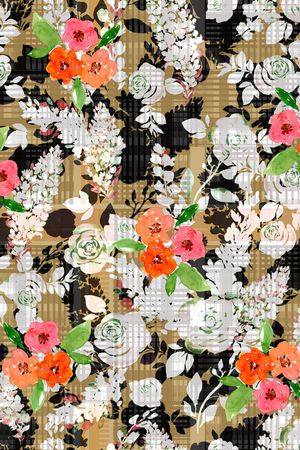 格子印花华亿平台图片