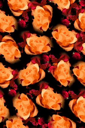 玫瑰花印花华亿平台图片