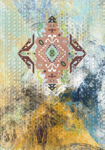 1075126-朦胧泼墨肌理格子底纹几何民族风