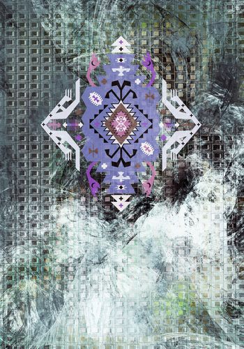 1075141-朦胧泼墨肌理格子底纹几何民族风-