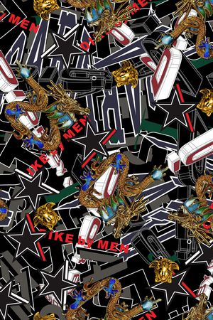 五角星印花华亿平台图片