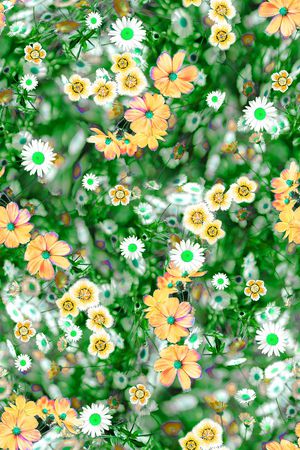 彩底花卉印花华亿平台图片