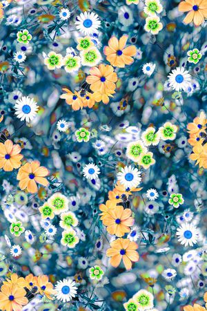 彩底花卉印花华亿平台图片