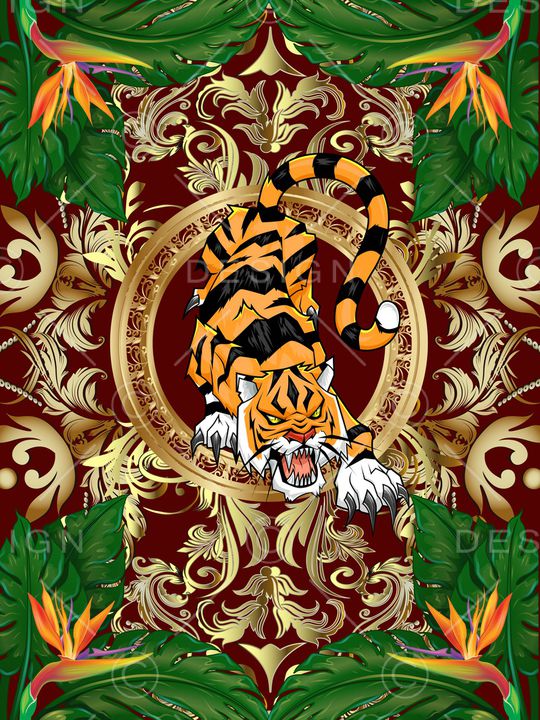 动物花卉印花华亿平台图片